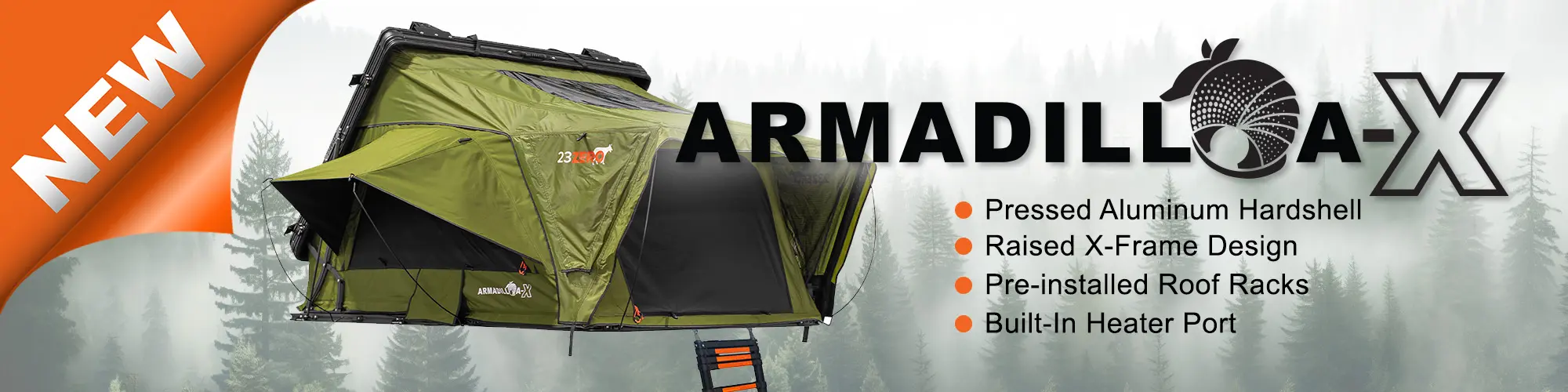 23Zero Armadillo AX2 Aluminum X-Frame Rooftop Tent