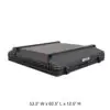 23Zero Armadillo AX2 Hard Shell Side Open Rooftop Tent Closed Angled View With Dimensions