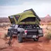 23Zero Armadillo AX2 Hard Shell Side Open Rooftop Tent on Black Toyota Tacoma In Utah Red Rock Desert Landscape