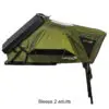 23Zero Armadillo Horizon 2 Hard Shell Roof Top Tent Deployed Side View
