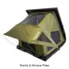 23Zero Kabari Pro Hard Shell Clam Shell Rooftop Tent Top Front Angled View