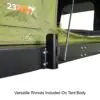 23Zero Kabari Pro Hard Shell Clam Shell Rooftop Tent Versatile Rivnuts Included On Tent Body