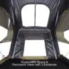 23Zero Kabari Pro Hard Shell Clam Shell Rooftop Tent Interior View Expandable Space and Panoramic Views with 3 Entrances