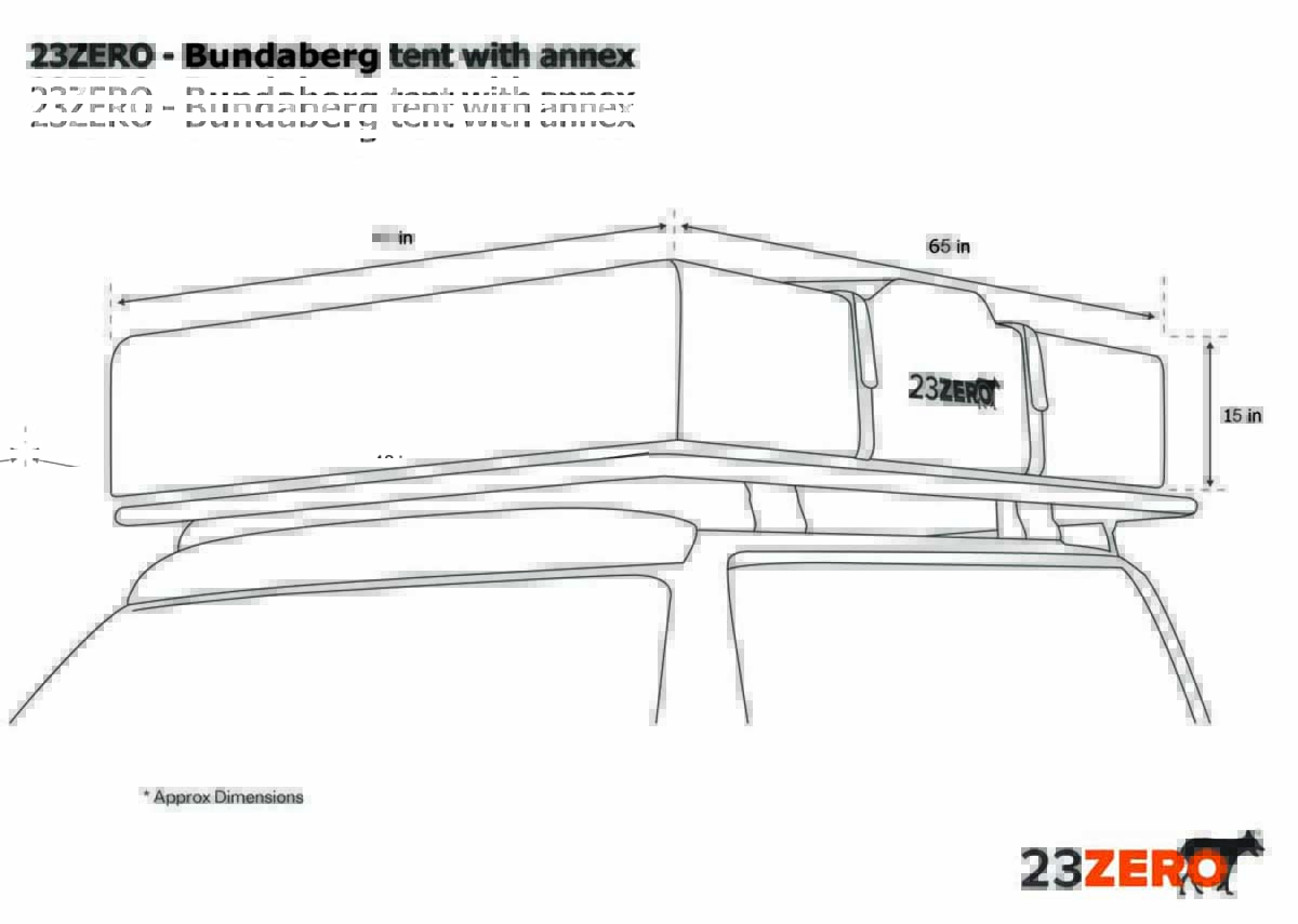 dimensions of bundaberg roof top tent