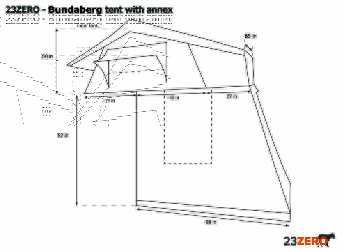 bundaberg roof top tent dimensions