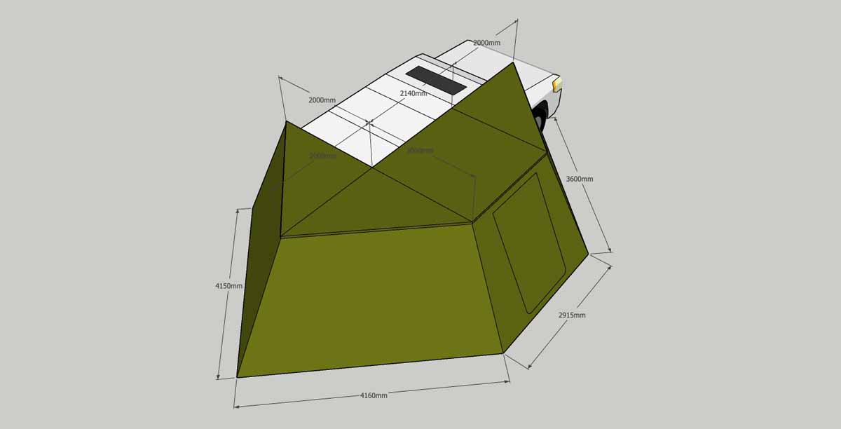 dimensions of 270 awning