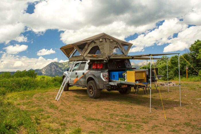 roof top tent on truck