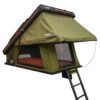 clam shell rooftop tent 45 view