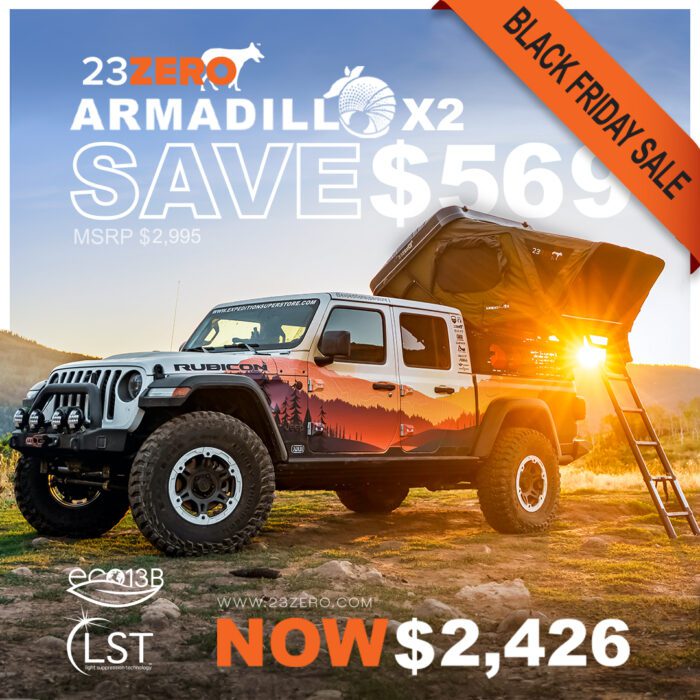 Armadillo® X2 & X3 Side-Open Hard shell Rooftop tent