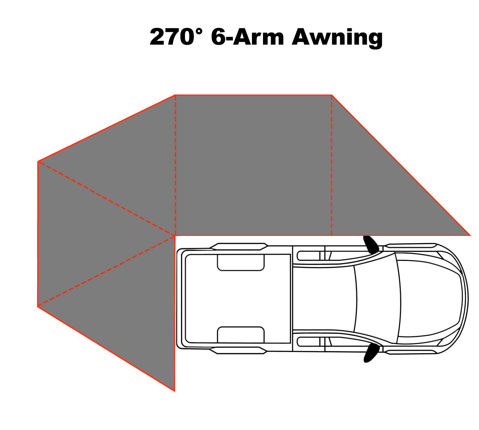 270 6-Arm Degree Awning Diagram