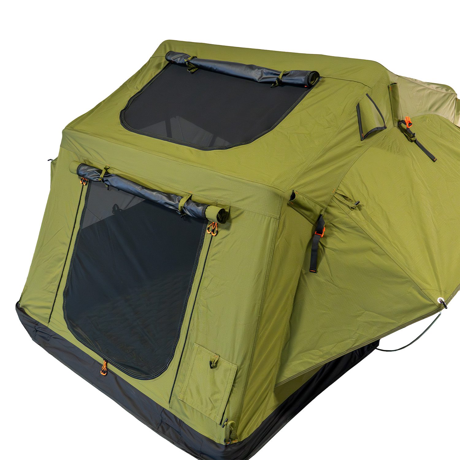 23Zero Walkabout 2.0 soft shell rooftop tent deployed overhead view, available in 56, 62, and 72 sizes