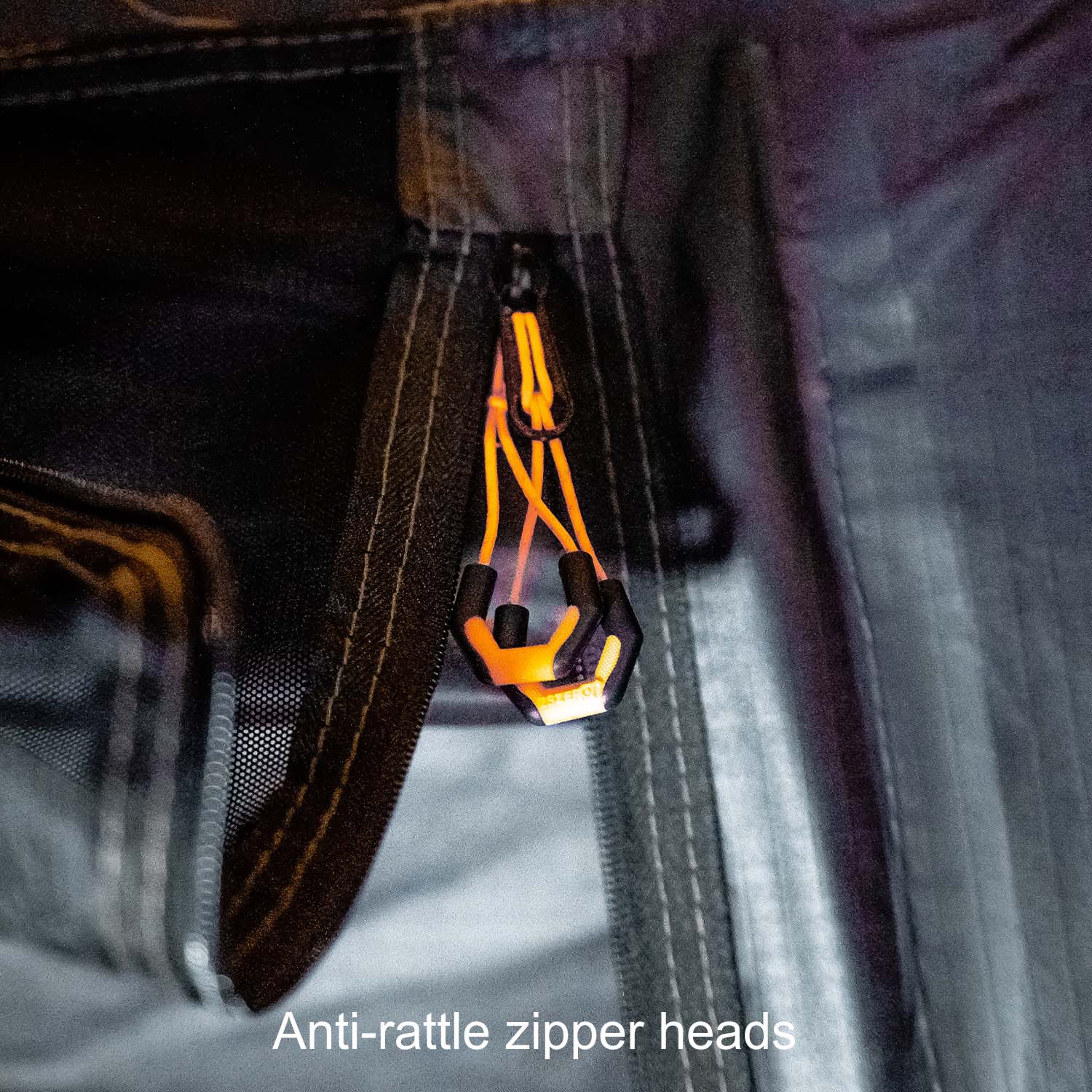 23Zero Walkabout 2.0 soft shell rooftop tent zipper head details, available in 56, 62, and 72 sizes