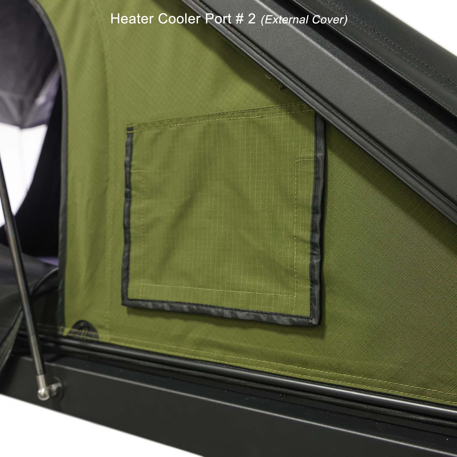Kabari SuperFly Hybrid Wedge Lightweight Rooftop Tent Heater Cooler Port #2 External View