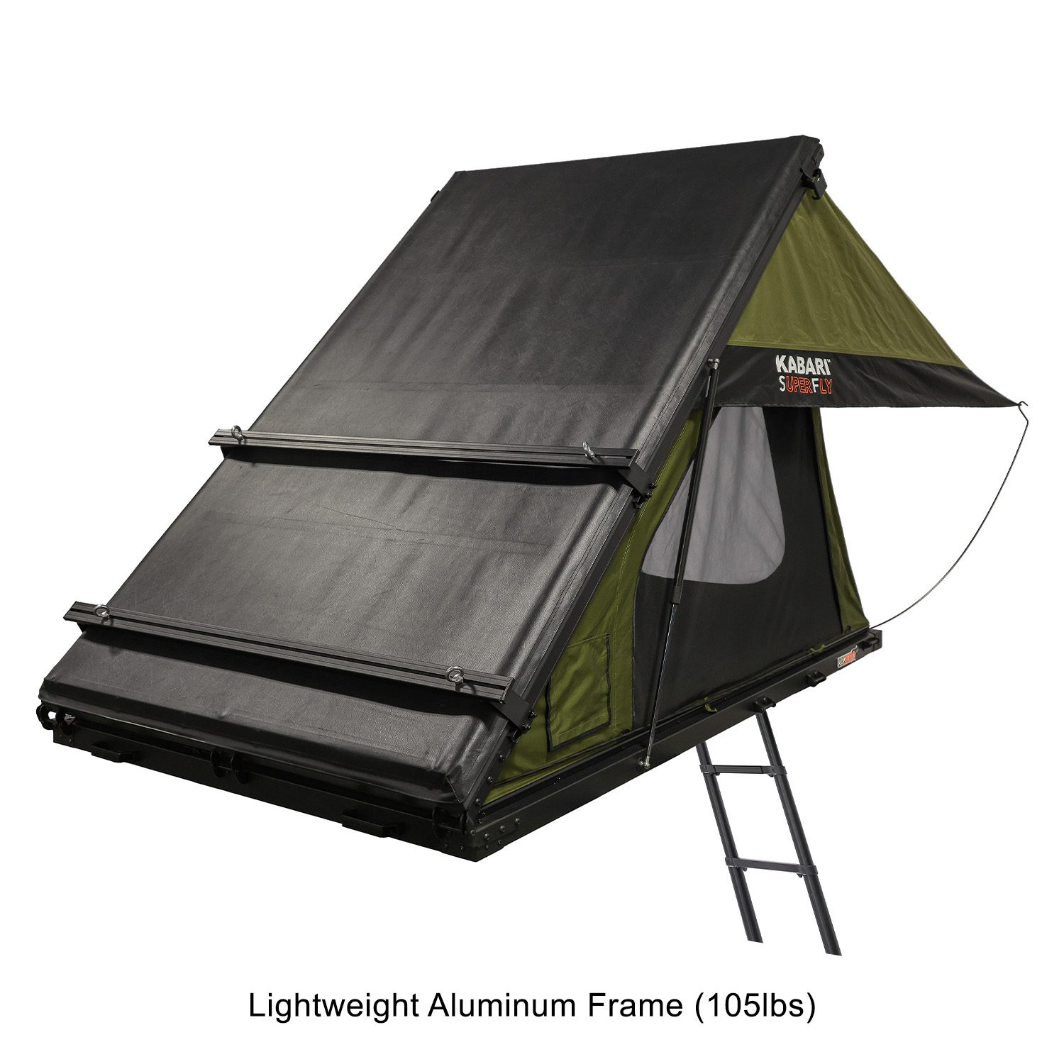 Kabari SuperFly Hybrid Wedge Lightweight Rooftop Tent Lightweight Aluminum Frame 105 pounds