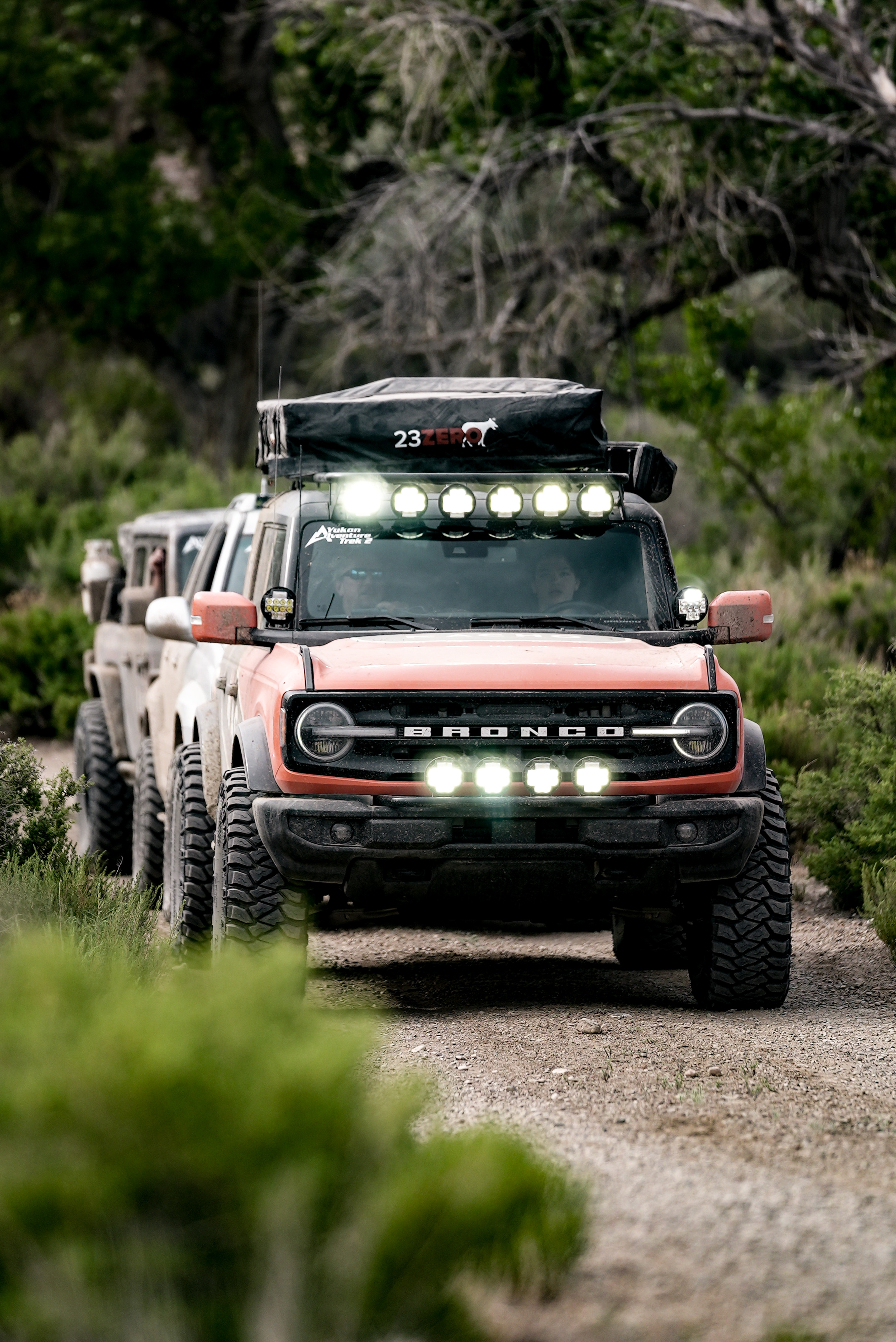 Ford Bronco with 23Zero Soft Shell Rooftop Tent on Trail