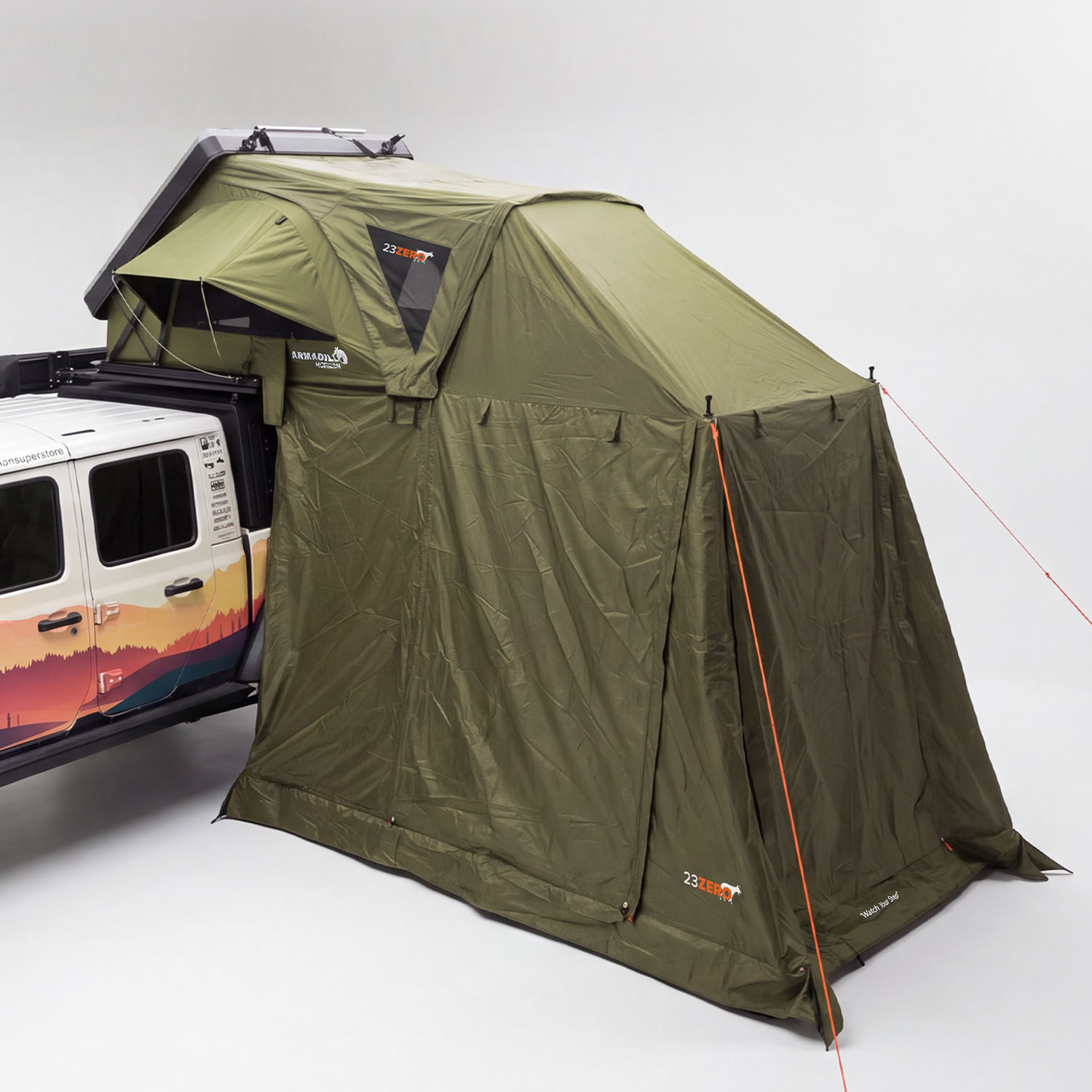 THE CAMPER DODECA シェルター　TPU、フロアシート付き Rooftop Tent Annexes | Hard Shell & Soft Shell Annexes | 23Zero